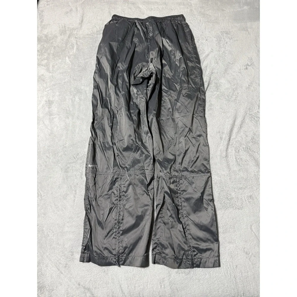 VTG Nike Mens XL Track Pants Windbreaker Gray Ankle Zip Running Nylon Poly